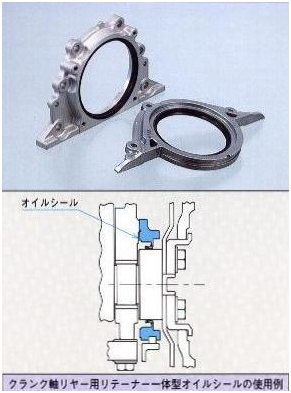 曲軸後部用固定座一體型油封