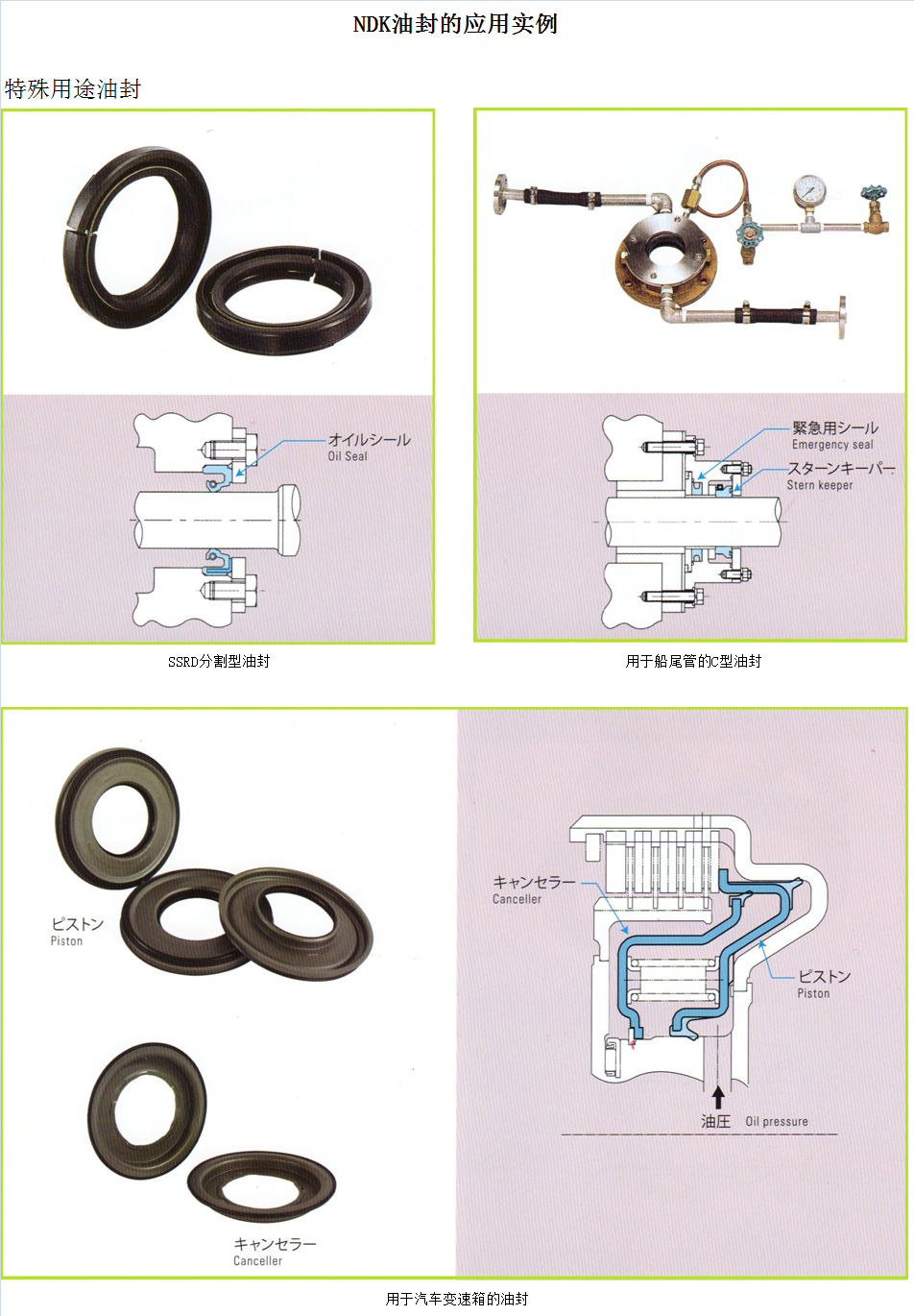 NDK特殊用途油封